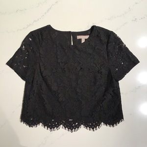 Banana Republic Black Lace Top